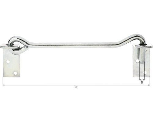 Loquet de porte avec oeillet pour la fixation des portes et portails