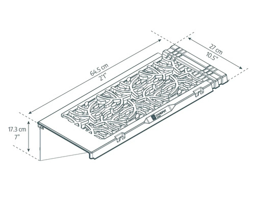 Étagère de remise de jardin Canopia mesurant 64,5 x 27 x 17,3 centimètres