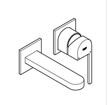 Robinet mural pour salle de bain