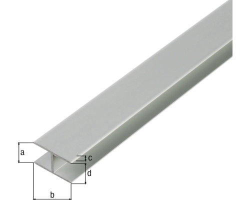 Aluminiumprofil mit Maßangaben