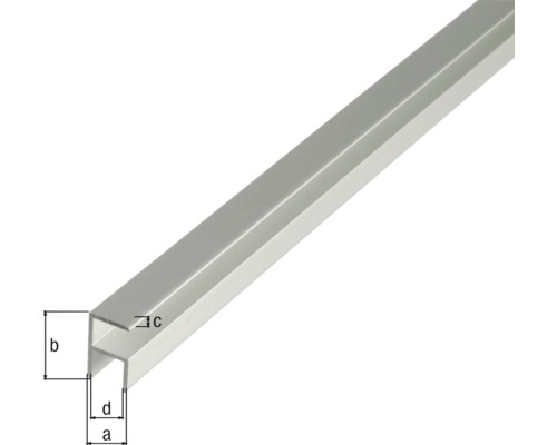 Profilé en U en aluminium avec dimensions