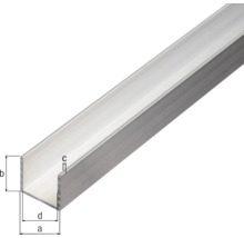 U-Profil Aluminium silber 15 x 15 x 1,5 x 1,5 mm 2,6 m-thumb-1