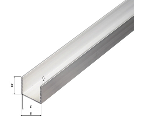 Profilé en U en aluminium avec dimensions