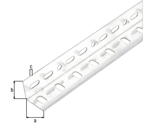Profilé cornière perforé pour la fixation et le montage