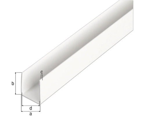 Profilé d''angle en plastique avec indications de mesure