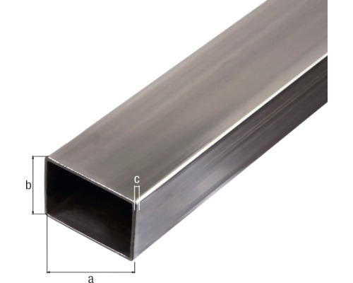 Tube en acier rectangulaire en coupe