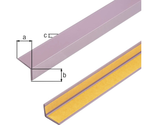 Kunststoff Winkelleiste mit Maßen a, b und c