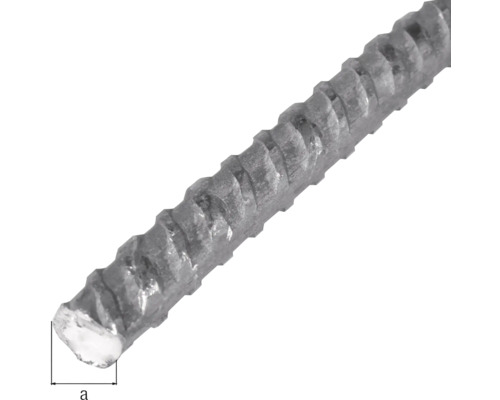 Barre d''armature en acier avec nervures
