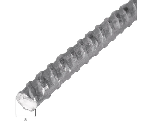 Détail d''une barre d''armature en acier