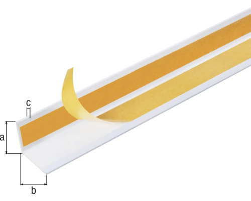 Kunststoff Eckprofil mit Klebestreifen