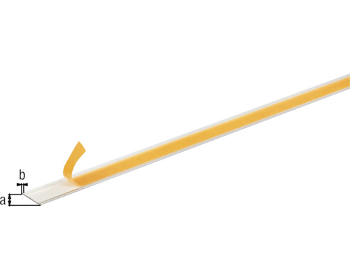 Kunststoff-Sockelleiste mit Klebeband