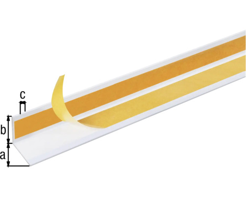 Kunststoff Eckprofil mit Klebestreifen