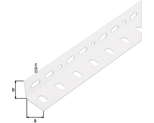Winkelprofil aus Stahl mit Lochung