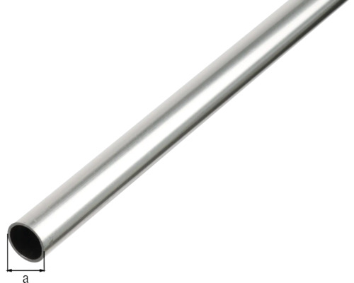 Tube métallique en coupe avec indication de la taille