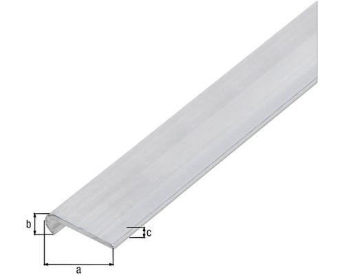Profilé d''angle en aluminium avec indication des dimensions