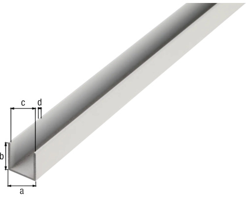 Profilé en U pour la construction et la fixation