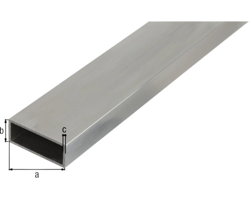 Profilé rectangulaire en aluminium avec dimensions