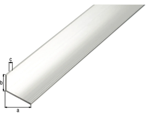 Aluminium Winkelprofil mit Massangaben