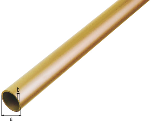 Kupferrohr mit Maßangaben a und b