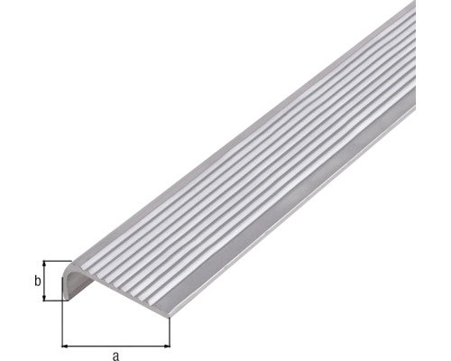 Profil de bordure d''escalier en aluminium avec rainures