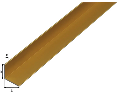 Winkelprofil mit Maßangaben a, b, c