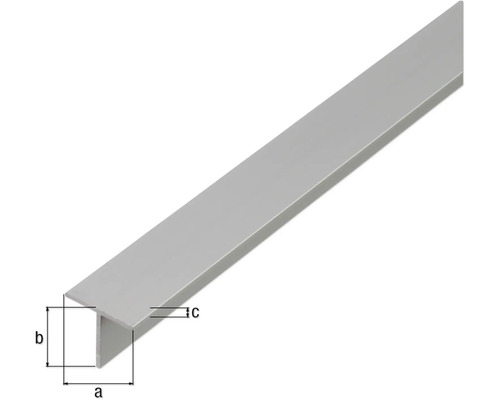Profilé en T en aluminium avec dimensions