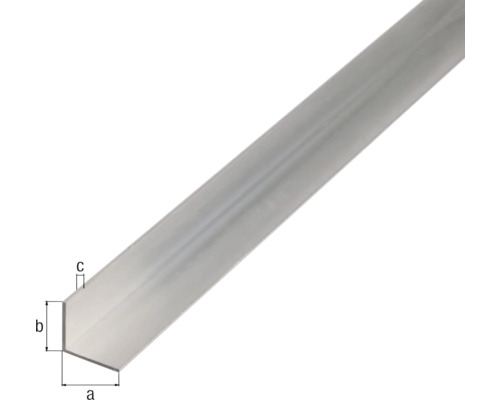 Aluminium Winkelprofil mit Dimensionsangaben
