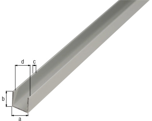 Profilé en U avec dimensions