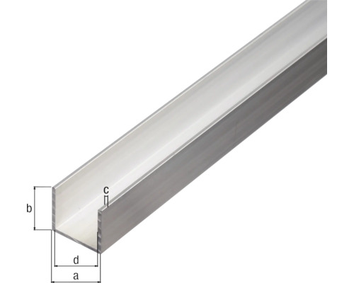 Profilé en U en aluminium avec dimensions