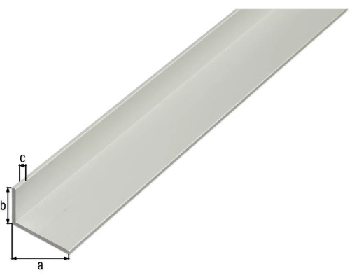 Winkelprofil mit Massangaben a, b, c.