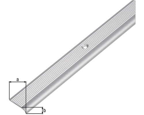 Profilé d''arête d''escalier en aluminium avec trous de fixation