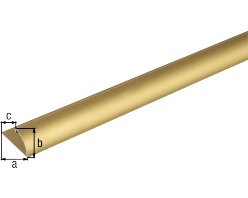 Baguette profilée avec les dimensions a, b et c