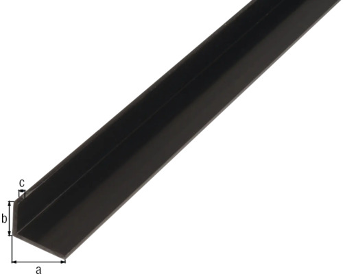 Cornière en acier avec indications de dimension