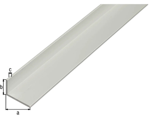 Winkelprofil mit Massangaben a, b, c