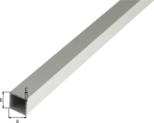 Tube carré en aluminium avec dimensions