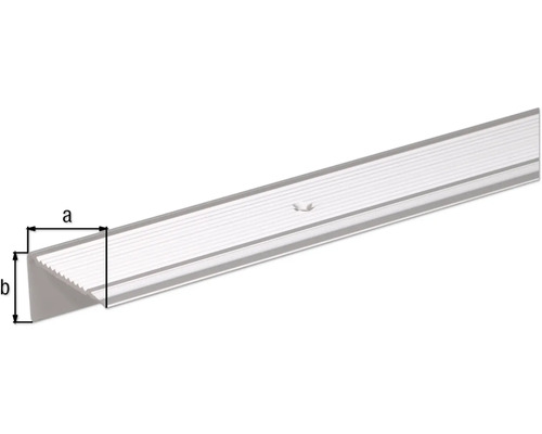 Profil d''arête d''escalier en aluminium avec dimensions a et b