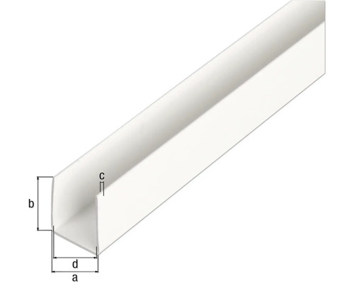 Cornière en plastique avec dimensions