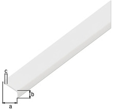 Profilés de finition PVC blanc 2m H/U, nombreux modèles HJ: Profilés en U,  274 isocèles - montage 10,8 mm