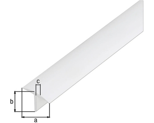 Kunststoff-Winkelleiste mit Massangaben