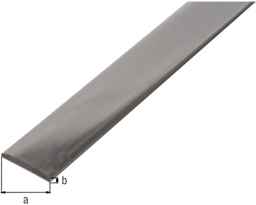 Acier plat avec indications de dimensions a et b