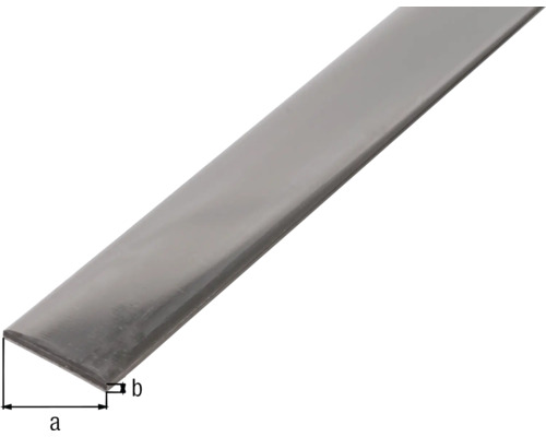 Metall Flachprofil mit Maßangaben