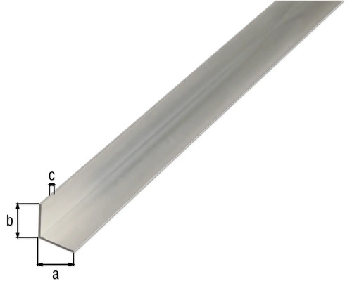 Aluminium Winkelprofil mit Maßangaben
