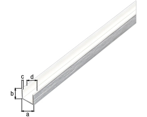 Profilé en U en aluminium avec dimensions