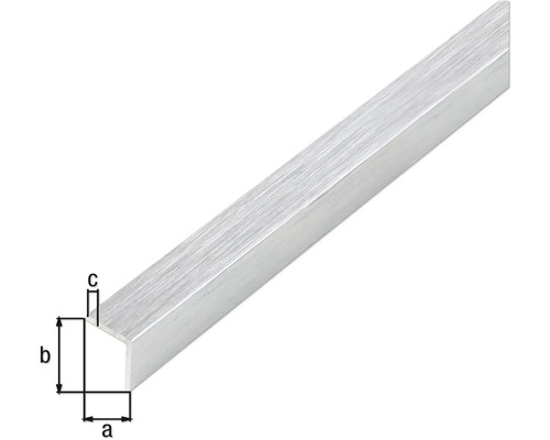 Aluminium Winkelprofil mit Maßangaben