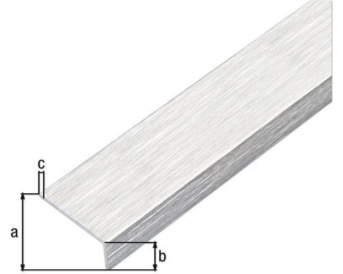 Aluminium Winkelprofil mit Massangaben