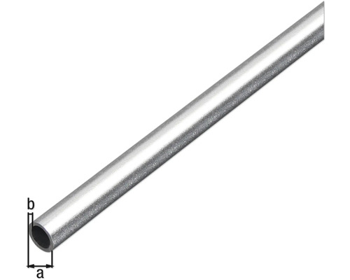 Tube métallique avec les désignations a et b