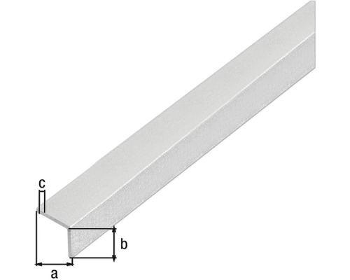 Winkelprofil aus Metall mit Massangaben