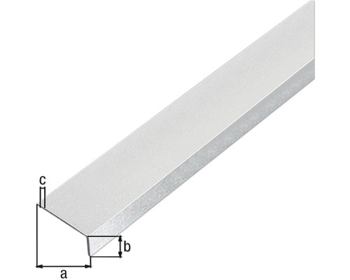 Aluminium Dachrandprofil mit Massangaben