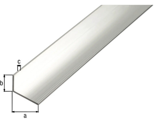 Aluminium Winkelprofil mit Maßangaben