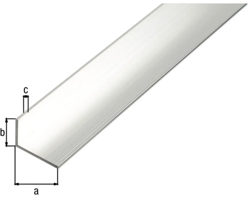 Aluminium Winkelprofil mit Maßangaben a, b und c
